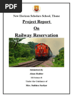 Project Report On: Railway Reservation