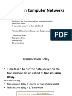 Delays in Computer Networks