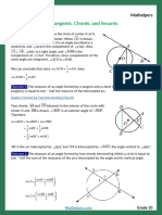 Angles Formed by Tangents, Chords, and Secants: AC CD