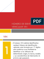 Número de Identificación Vehicular Vin