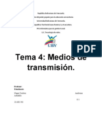 Tema 4: Medios de Transmisión.: Profesor: Estudiante