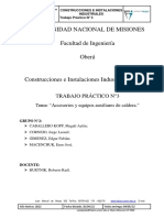 TP N°3. Accesorios y Equipos Auxiliares de Calderas - G2