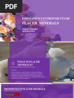 Formation Environments Of: Placer Minerals