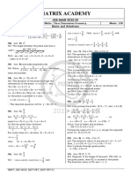 Matrix Academy: JEE-MAIN 2022-23 Hints and Solutions