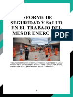 Informe de Seguridad Y Salud en El Trabajo Del Mes de Enero 2023