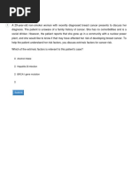 Question 1 of 4: Alcohol Intake Hepatitis B Infection BRCA1 Gene Mutation