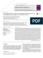 An Experimental and A Numerical Investigation of HVAC System Using Thermosyphon Heat Exchangers For Sub-Tropical Climates