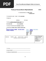 Poder Por Persona Moral o Representación M-10: Forma Precodificada Del Registro Público de Comercio