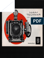 Linhof Super Technika V 4x5 Instruction Manual 1969 - English Language