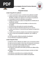 Cuestionario de Geografía Humana 