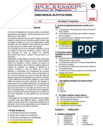 Examen Mensual de Aptitud Verbal: Bloque I - Comprensión de Textos