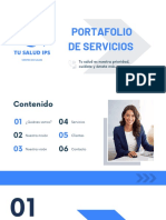 Portafolio de Servicios: Tu Salud Es Nuestra Prioridad, Cuídate y Ámate Más