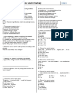 11 Ci Sinif Otk .Az 2023 Ikinci Sinaq: Listen To The Passage and Answer Next 6 Questions