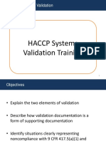 12 HACCP Validation