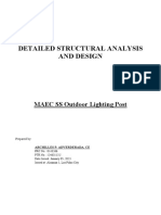 Detailed Structural Analysis and Design: MAEC SS Outdoor Lighting Post