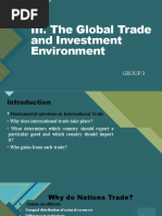 The Global Trade and Investment Environment