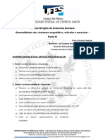 Estudo Dirigido - Generalidades Dos Sistemas Esqueletico Articular e Muscular - Parte III - Docx 1