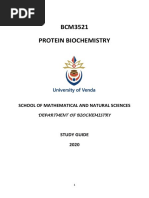 BCM3521 STUDY GUIDE 2020 - Protein Biochemistry