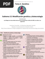 Tema 3.5 Modificación Genética y Biotecnología