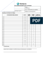 Modelo de Ficha de Acompanhamento - Licenciaturas