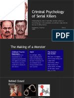 Criminal Psychology of Serial Killers