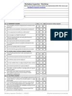 Workplace Inspection Checklist Workshop