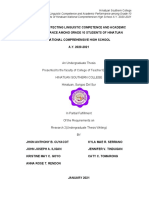 An Undergraduate Thesis Presented To The Faculty of College of Teacher Education Hinatuan Southern College Hinatuan, Surigao Del Sur