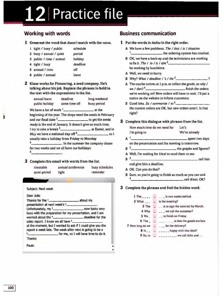 Business Result A2 Unit2 Exercises | PDF