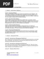 SqlEssentials-Learning Outline