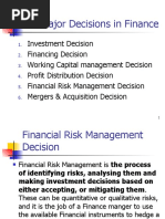 SIX Major Decisions in Finance