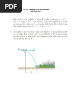 ESC 18 - Dynamics of Rigid Bodies Seat Work No. 2