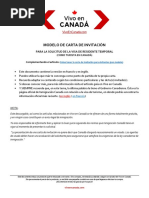 Carta Invitacion Canada Vivoencanada