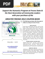 Greater Fresno 2012 Coupon Book