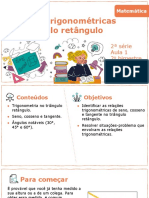 Relações Trigonométricas No Triângulo Retângulo: 2 Série Aula 1 2 Bimestre