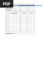 Daily Employee Attendance Sheet Excel