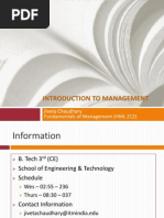 Introduction To Management