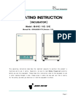 Operating Instruction: Incubator