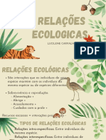 Relações Ecologicas: Lucilene Carvalho