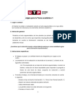 Consigna para La Tarea Académica 1: 1. Logro A Evaluar