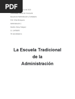 La Escuela Tradicional de La Administración