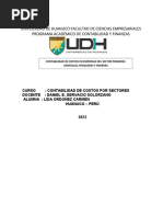 Universidad de Huanuco Facultad de Ciencias Empresariales Programa Académico de Contabilidad Y Finanzas