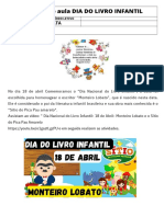 Plano de Aula Dia Do Livro Infantil ATIVIDADES LUDICAS PDF