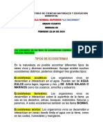 Tipos de Ecosistemas: Desarrollan e Interactúan en El Agua. Pueden Ser de AGUA