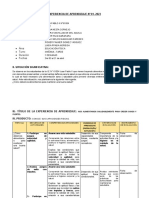 Experiencia de Aprendizaje # 1 1°-2° Grado