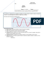 Ondas Guía #1 Nombre: - Curso: 1ro Medio - Fecha