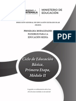 Ciclo de Educación Básica, Primera Etapa, Módulo II: Programa Modalidades Flexibles para La Educación Media