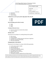 Skills Competency Demonstration Checklist