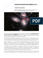 Curso Basico de Nivelacion de Biología General 2023 - I: Origen Del Universo: Teoría Del Big Bang