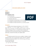 Longitudinal Stick-Fixed Static Stability and Control Topics