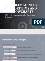 Problem Solving: Algorithms and Flowcharts: CSC 110-Introduction To Computer Systems